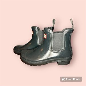 HUNTER Original Chelsea Rain Boot - Women's Size 7, Navy Blue